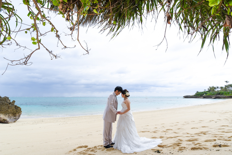 アダンの葉に囲まれて