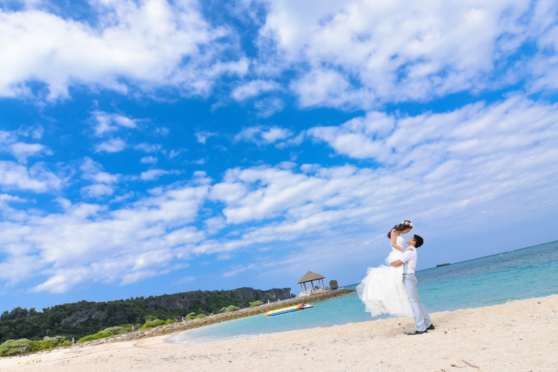 広がる空と海、幸せショット