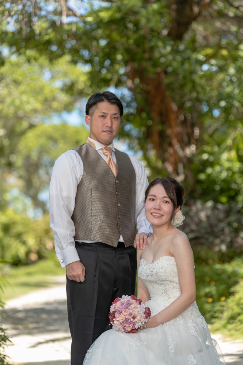 ヤシの木以外の緑も素敵だワンッ