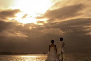 沖縄　おんなそん　素敵な冬の夕暮れ