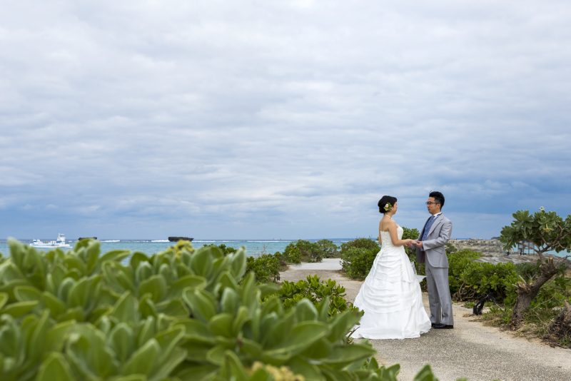 ビーチ沿いのグリーン