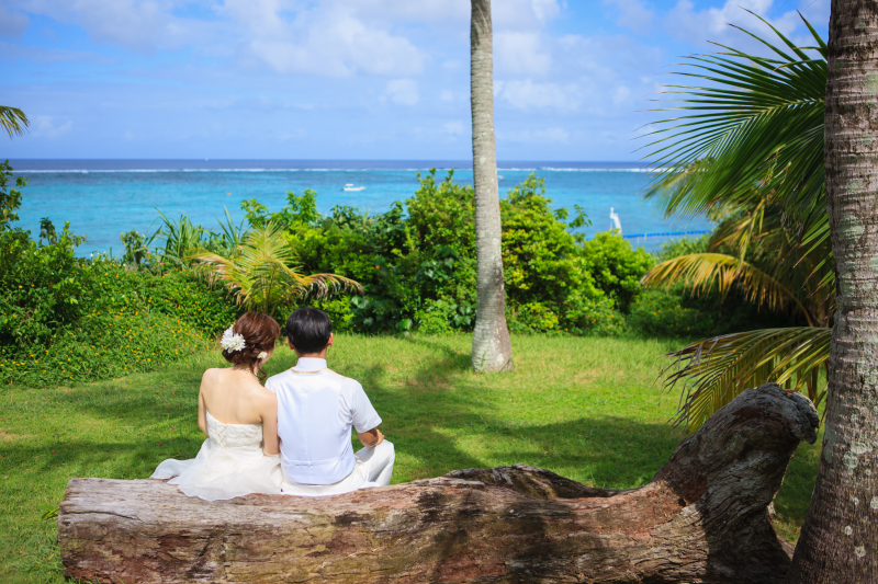 素晴らしいガーデンと海を望んで