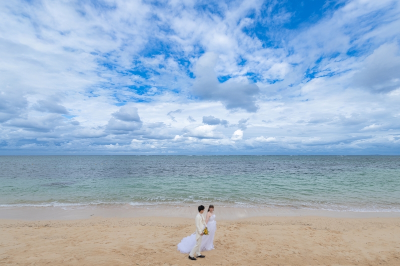 チャペルの目の前のビーチ