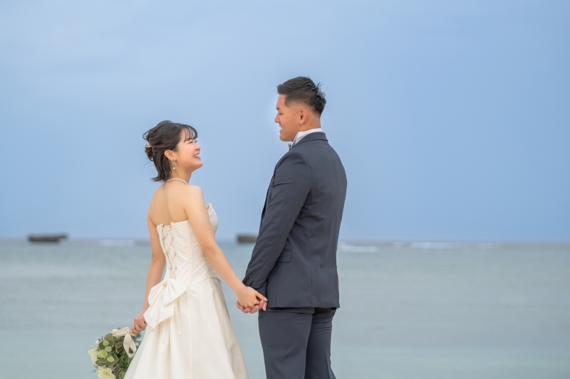 サンゴの恩納村でビーチフォト