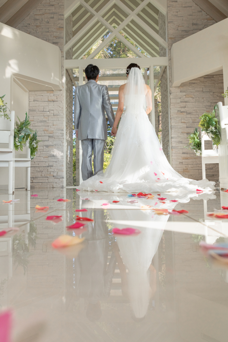 チャペル撮影は「結婚式」だワンッ