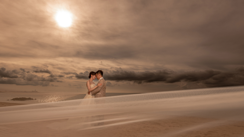 サンセットと共に、とても綺麗な写真だワンッ