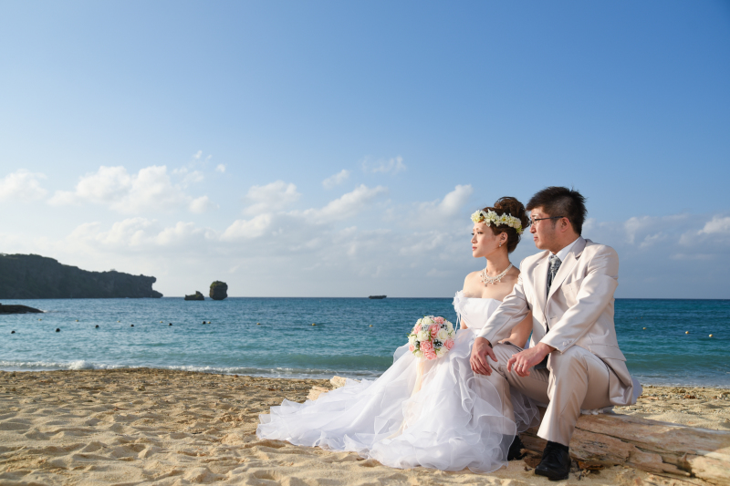 ビーチでナチュラルなショットを