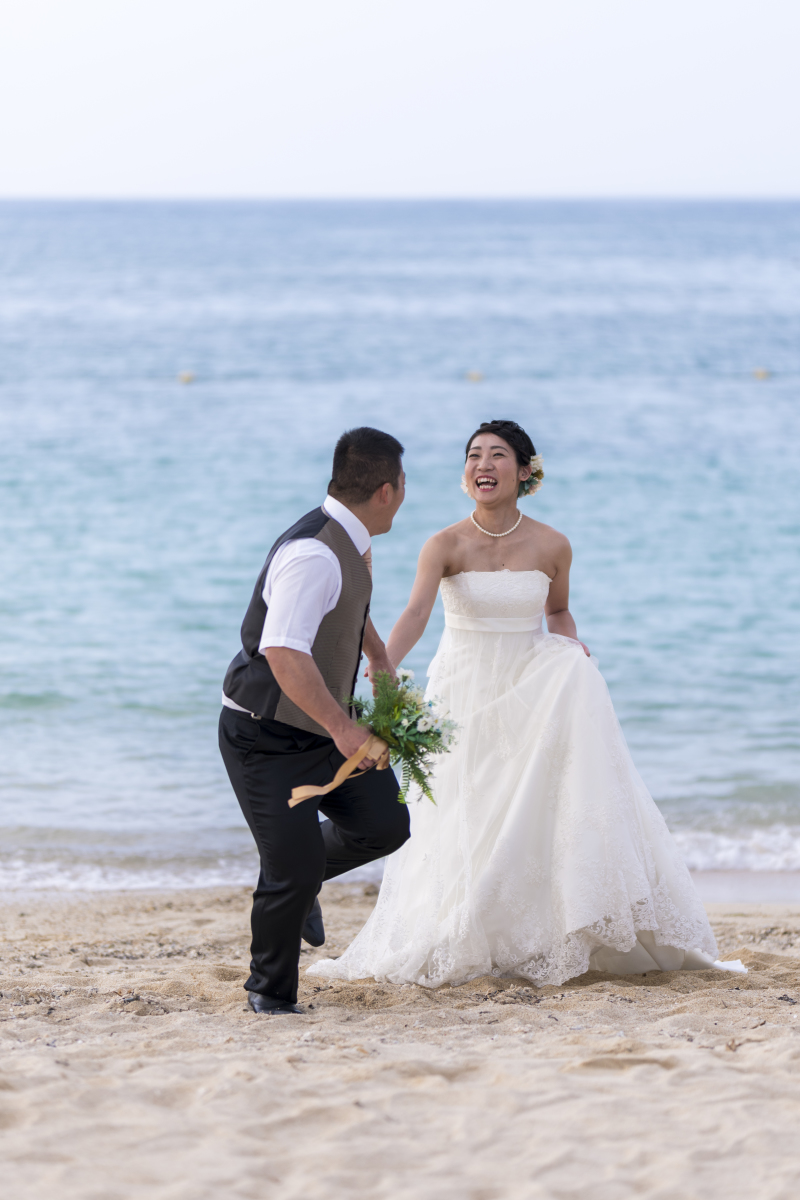 ビーチを走って