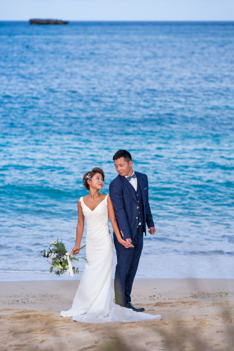 サンゴの恩納村でビーチフォト