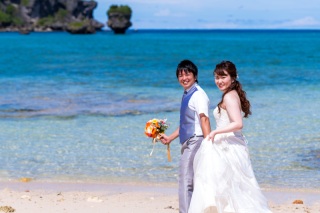 サンゴの海でビーチフォト