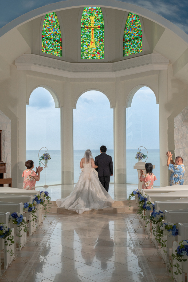 「まるで結婚式のような撮影」