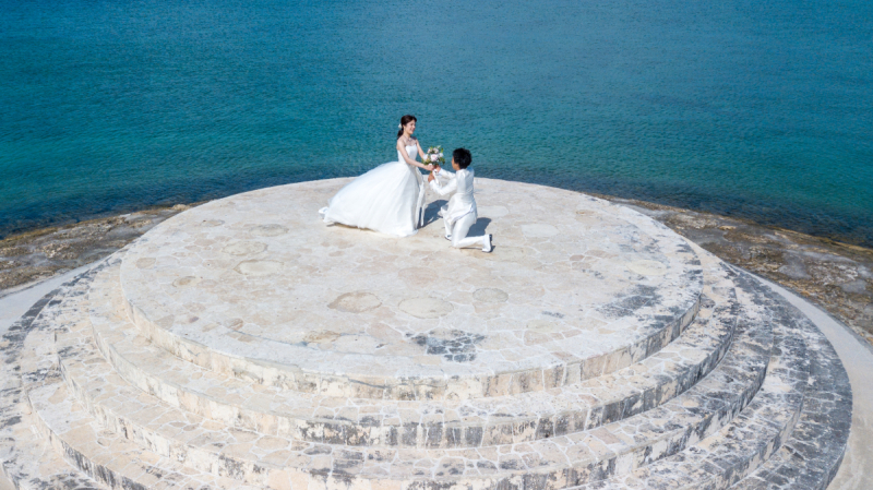 「まるで結婚式のような撮影」