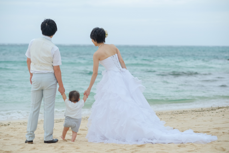 3人の後姿
