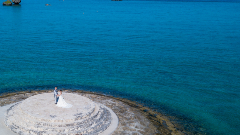 「まるで結婚式のような撮影」
