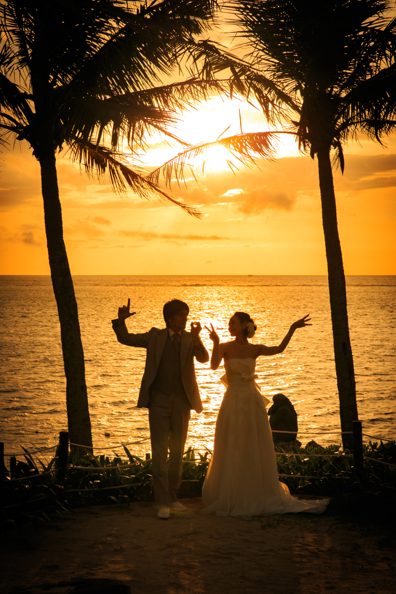 サンセットにLOVEの文字