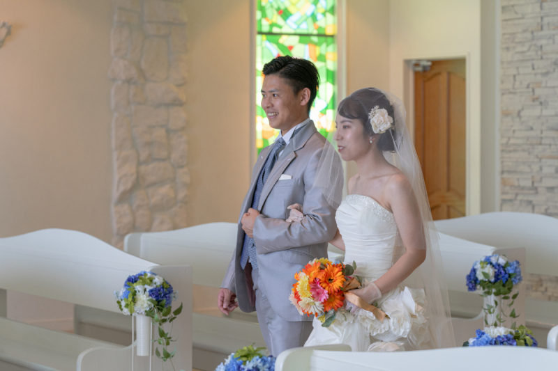 ステンドグラスが美しい