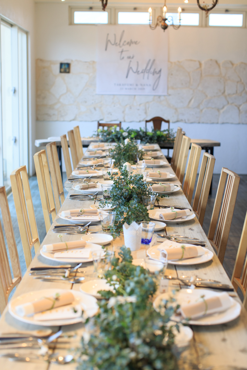 挙式後は、オシャレなパーティ