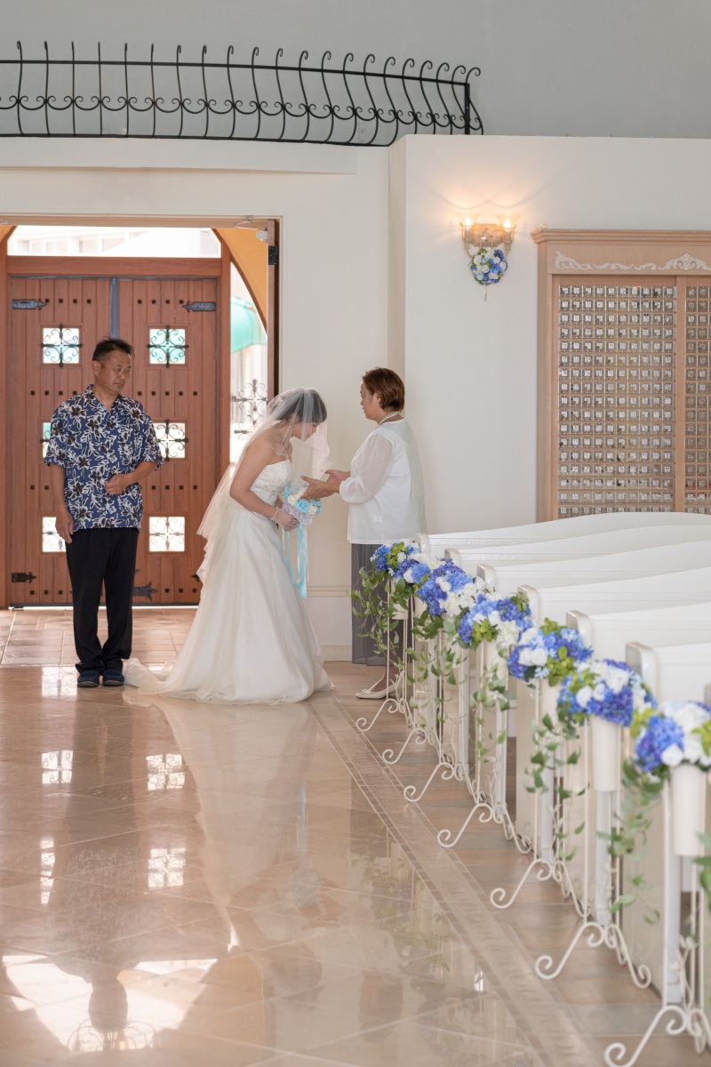 結婚式のようなベールダウン