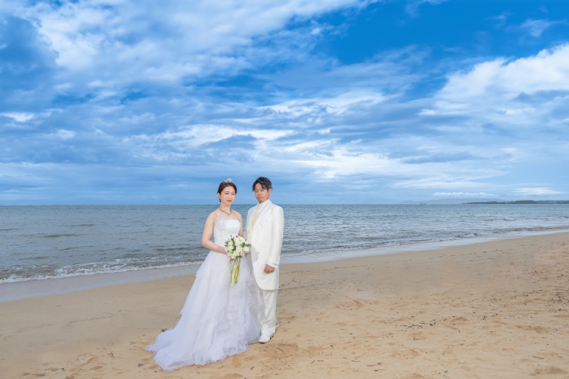 雨がやんでビーチフォト