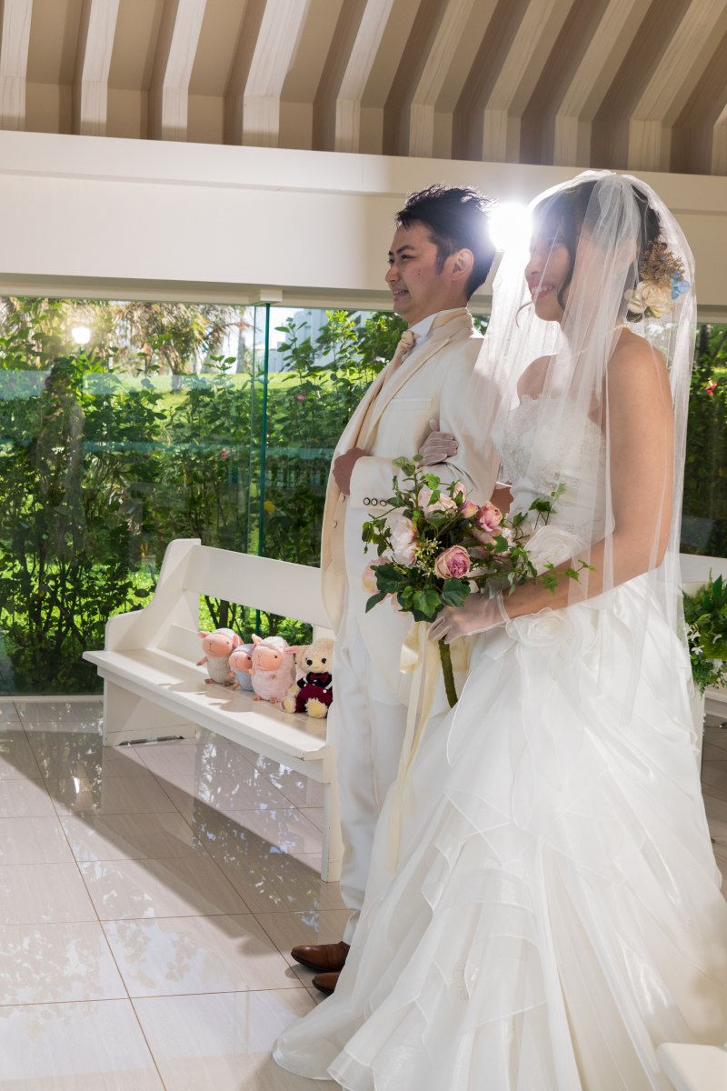 見守られて入場