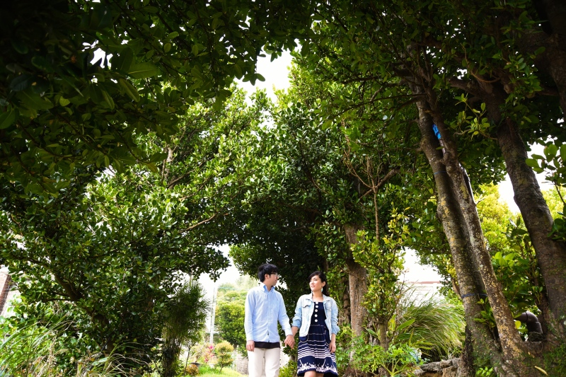 私服に着替えて、ロケーションフォトへ