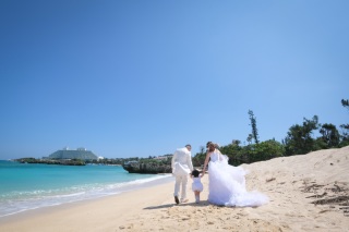 お子様も一緒のビーチフォト