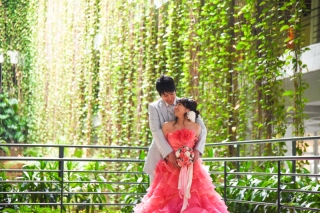 カラードレスでめぐる、ウェディングフォト