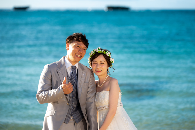 エメラルドグリーンの海