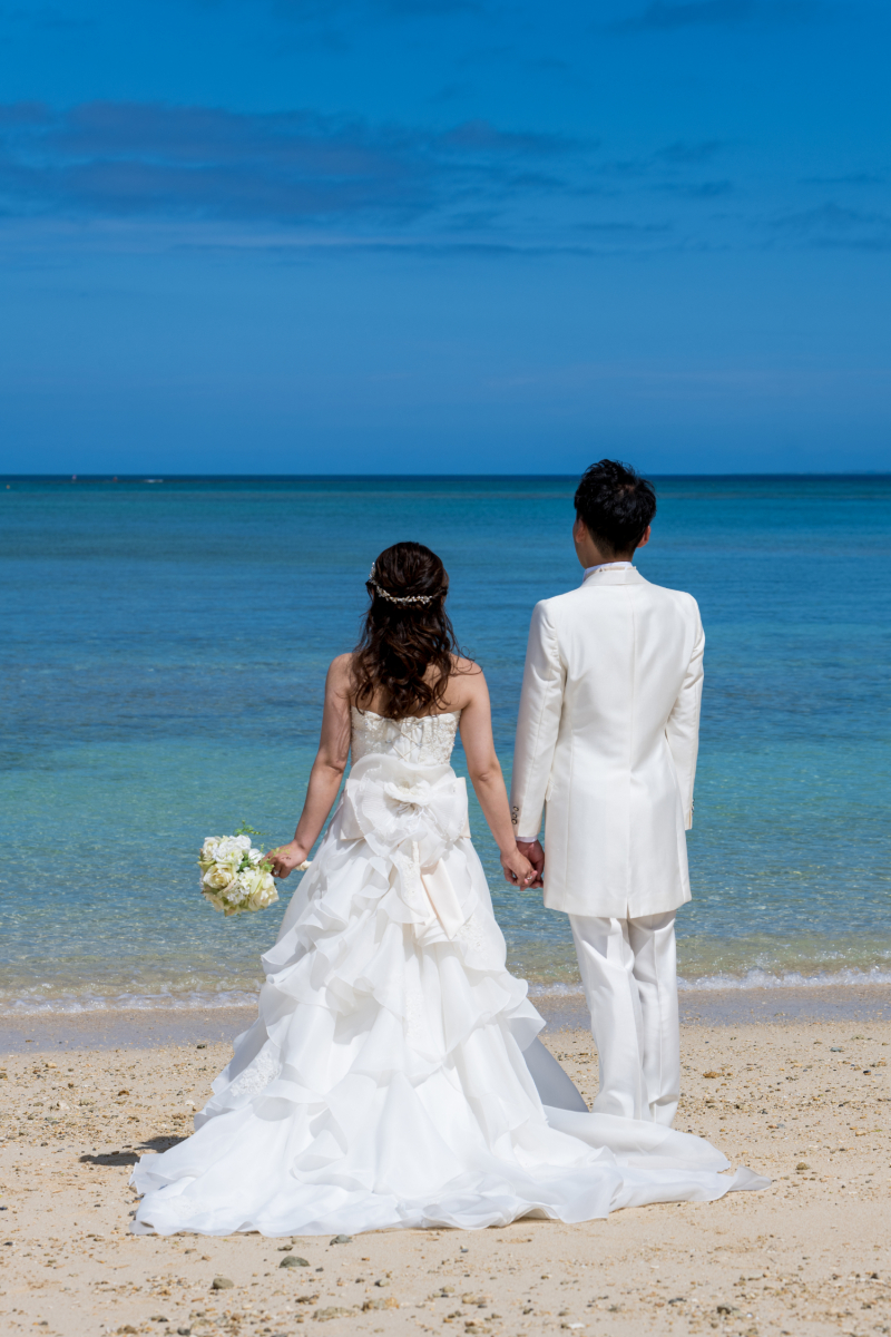 サンゴの恩納村でビーチフォト