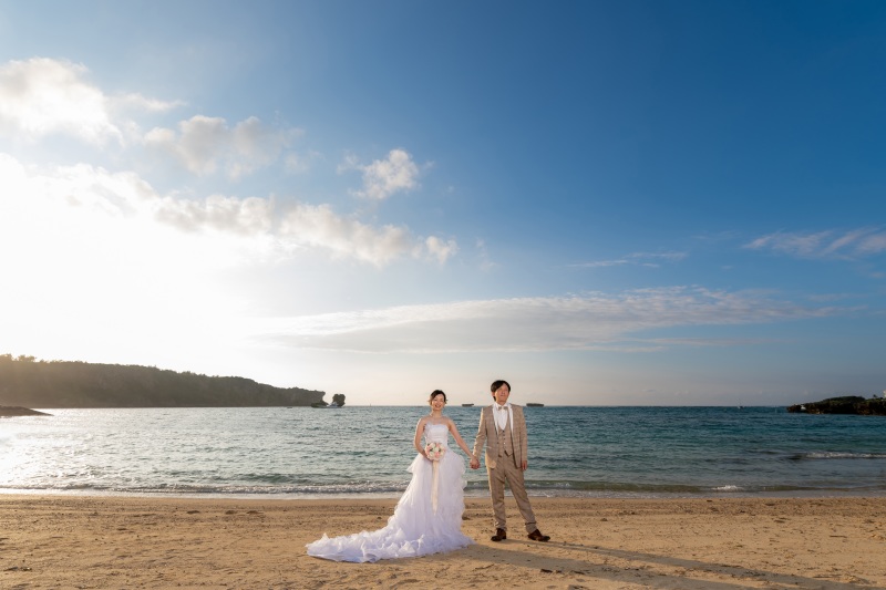 広がる景色をバックに