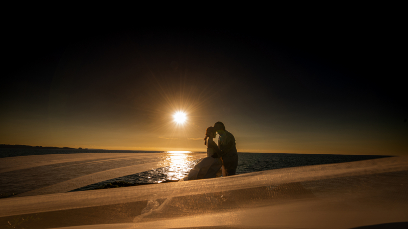 夏の見事なサンセット