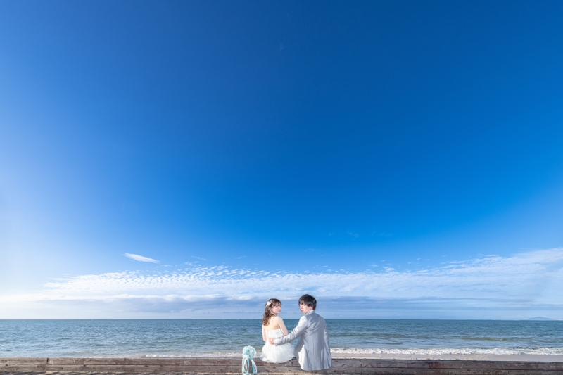 ビーチの上から