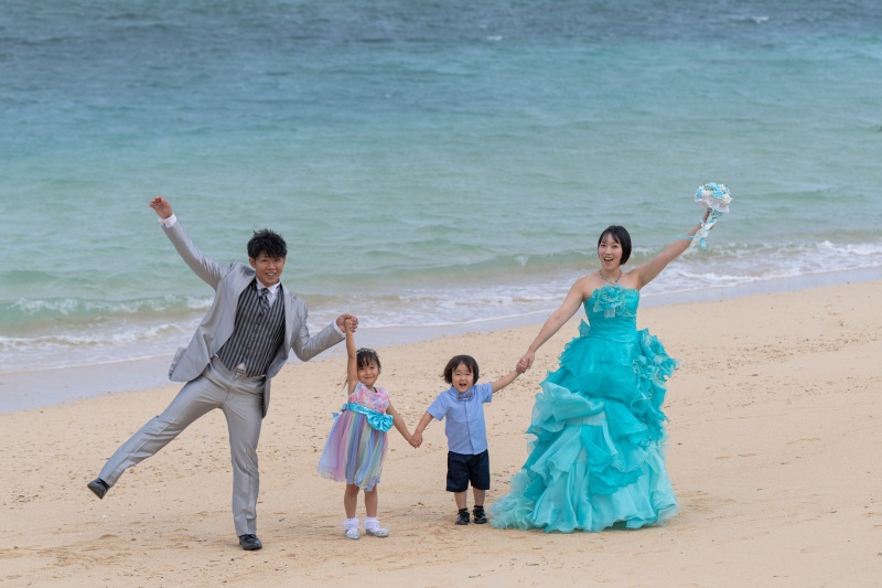 お子様も一緒のファミリーフォト