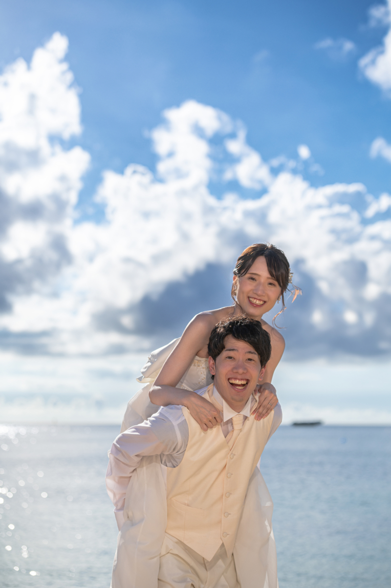 サンゴの恩納村でビーチフォト