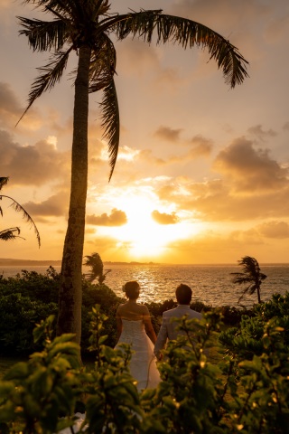 サンセットと沖縄の風景