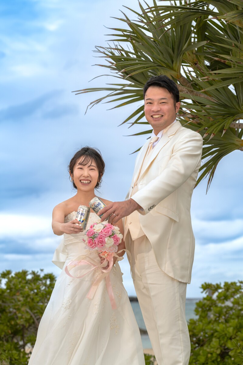 サンゴの恩納村でビーチフォト