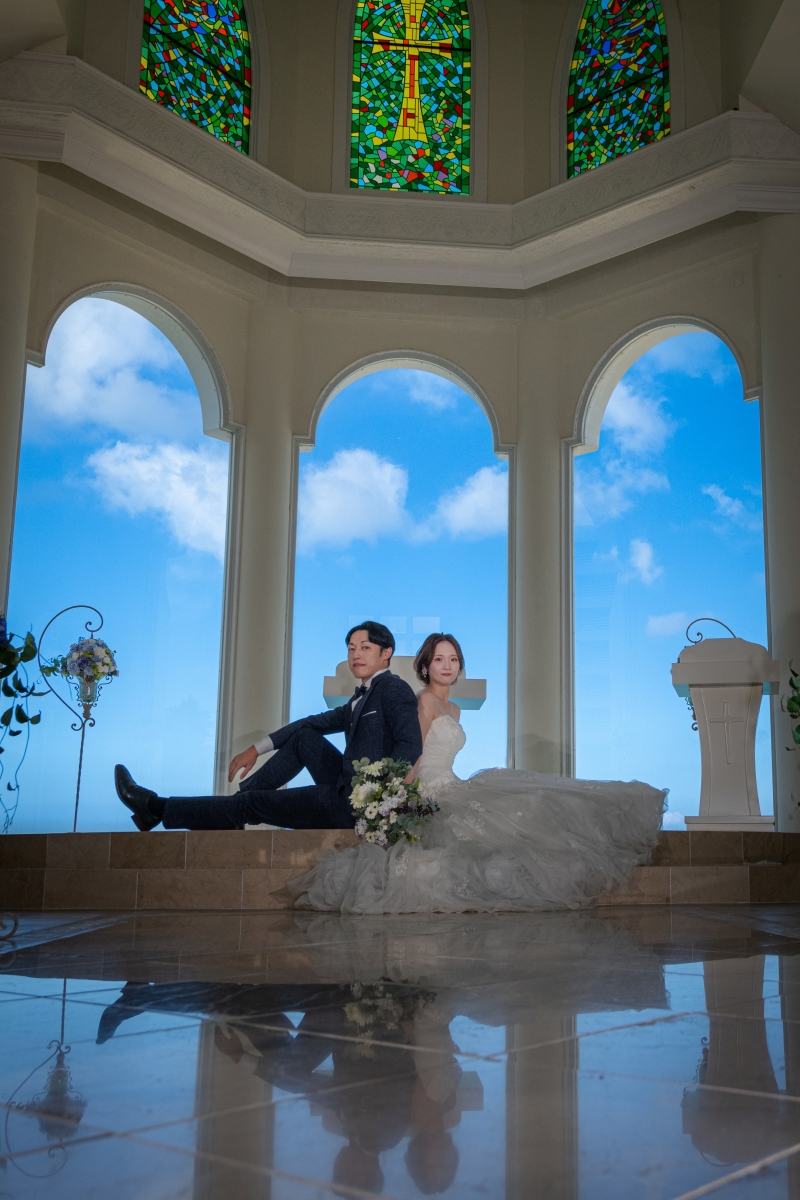 鏡のような映り込み