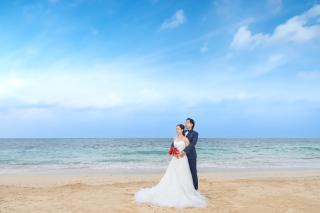 【コーディネーター撮影レポート】冬の曇り空も、補正で美しい結婚写真に