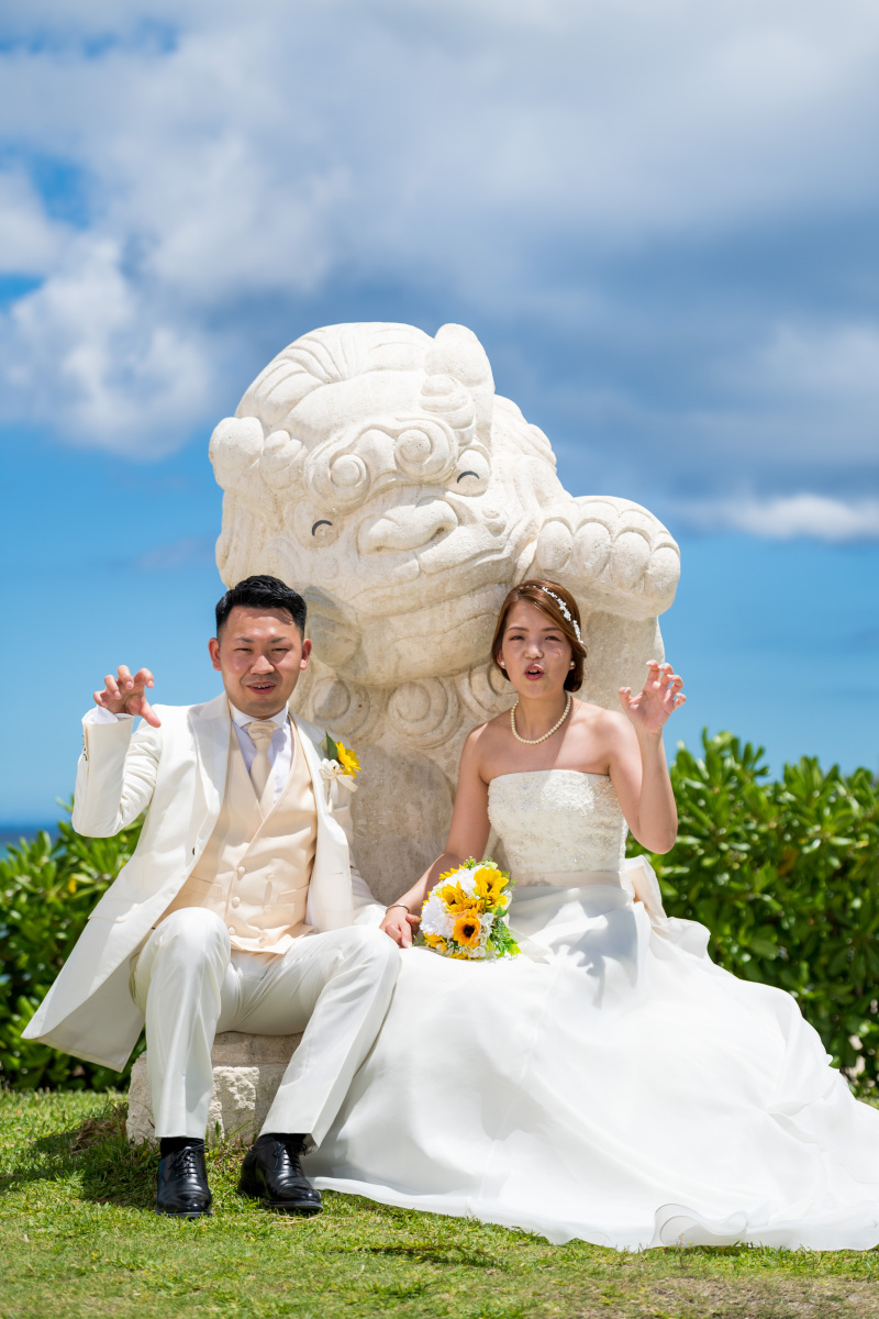 記念撮影も緑を入れて