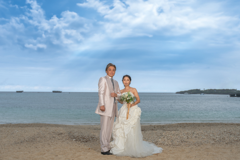 サンゴの恩納村でビーチフォト