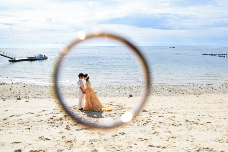 キラキラリングと輝く海