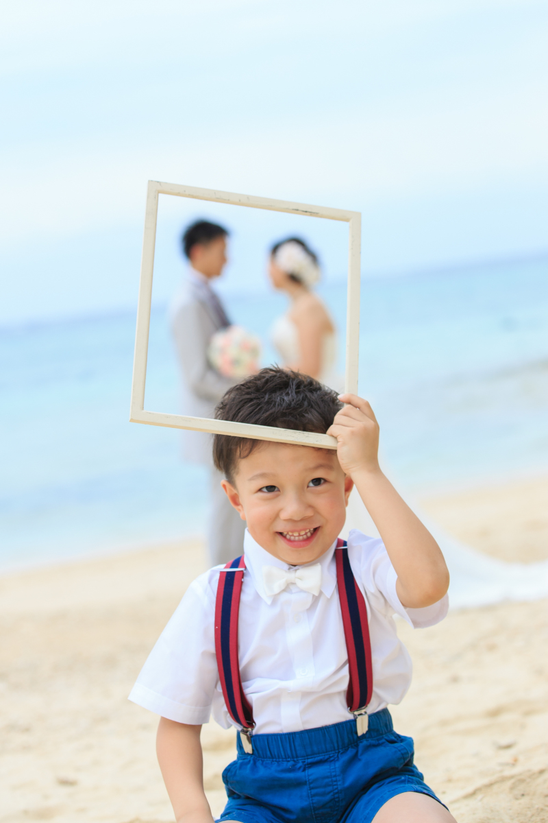 お子様も撮影を手伝ってくれました