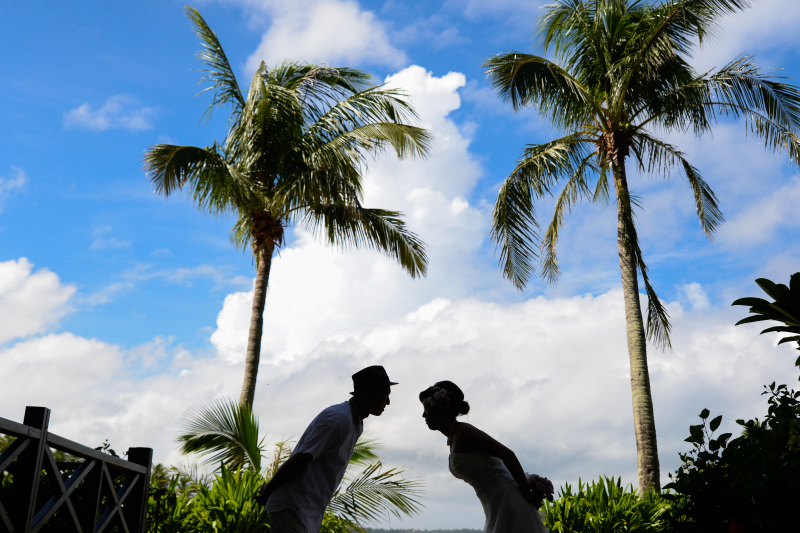 青空とシルエット