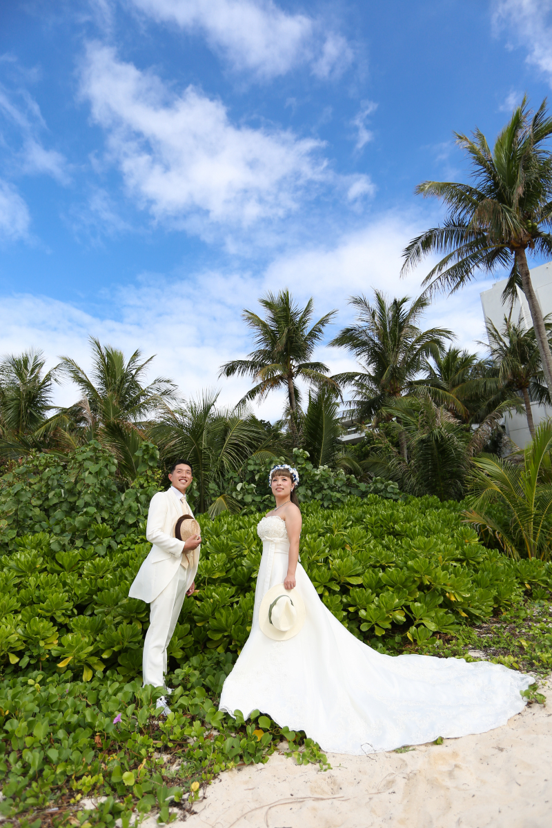 ムーンビーチの自然の中で
