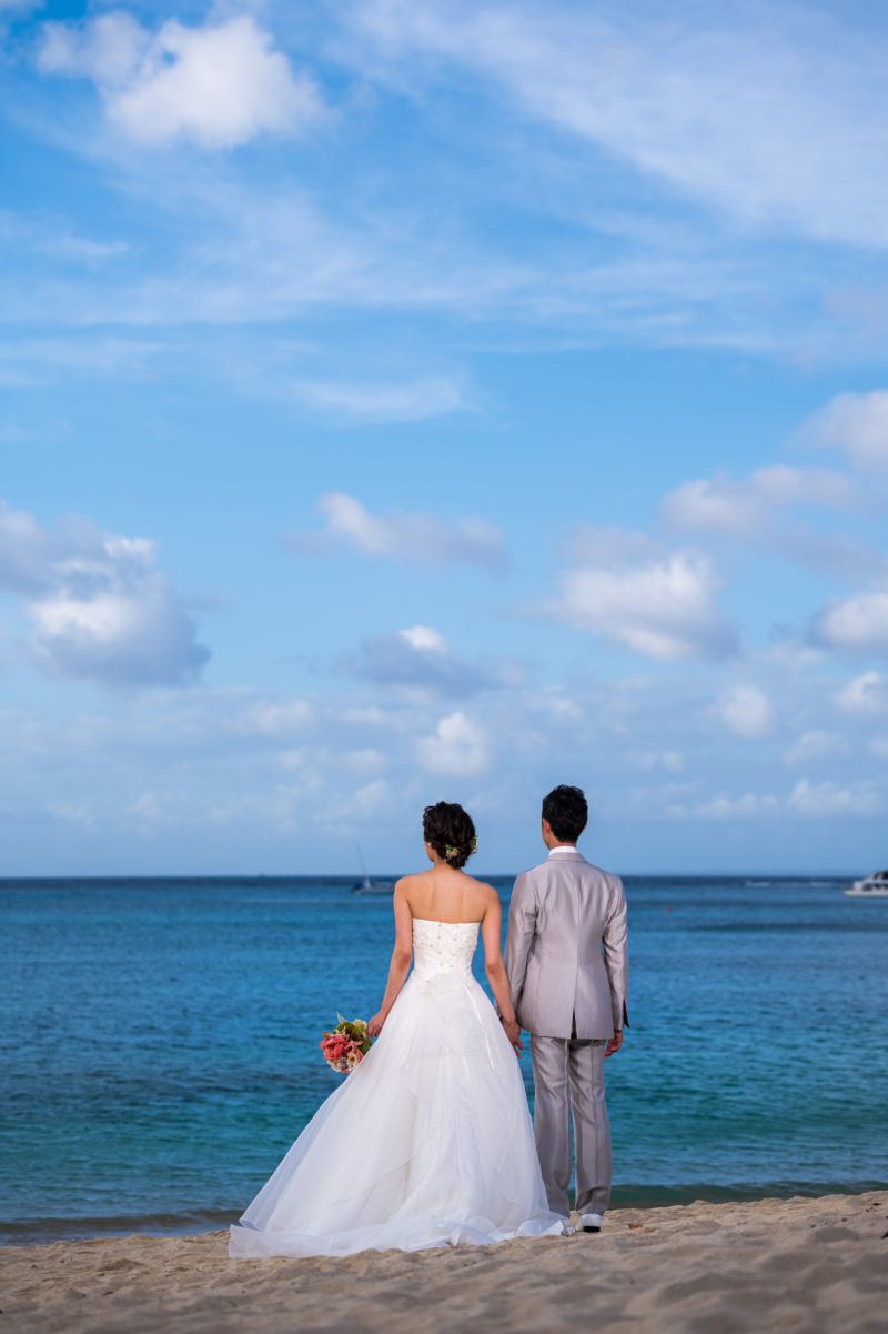 サンゴの恩納村でビーチフォト