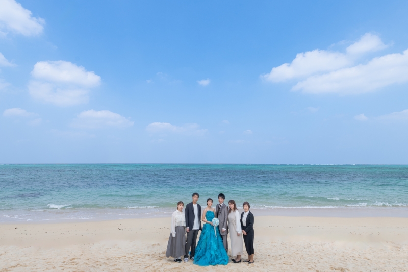 家族で記念撮影