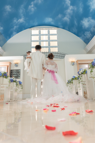 【コーディネーター撮影レポート】チャペル＆ビーチでお子様も一緒に