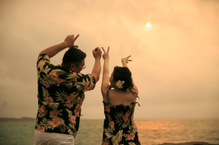 ペアでカジュアル衣裳チェンジ