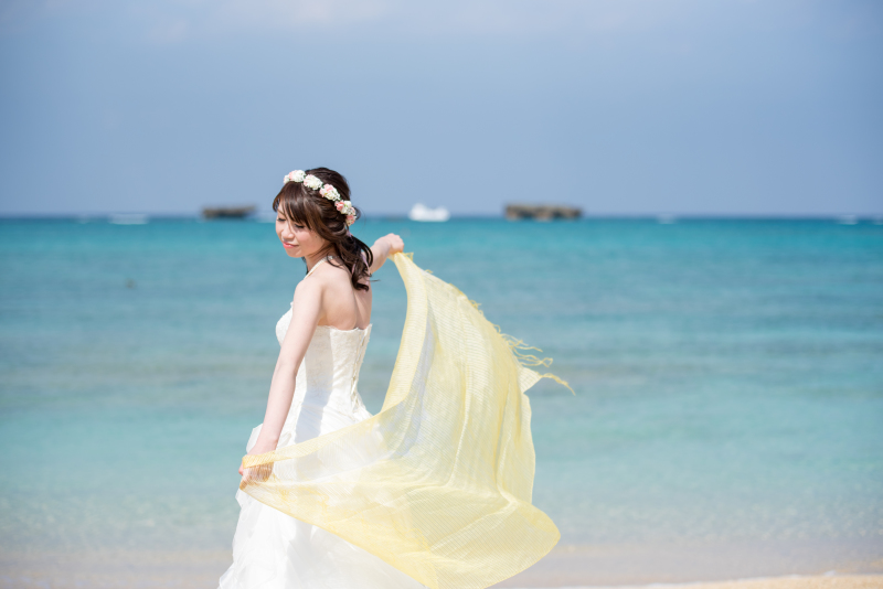 新婦様の美しいソロショットも