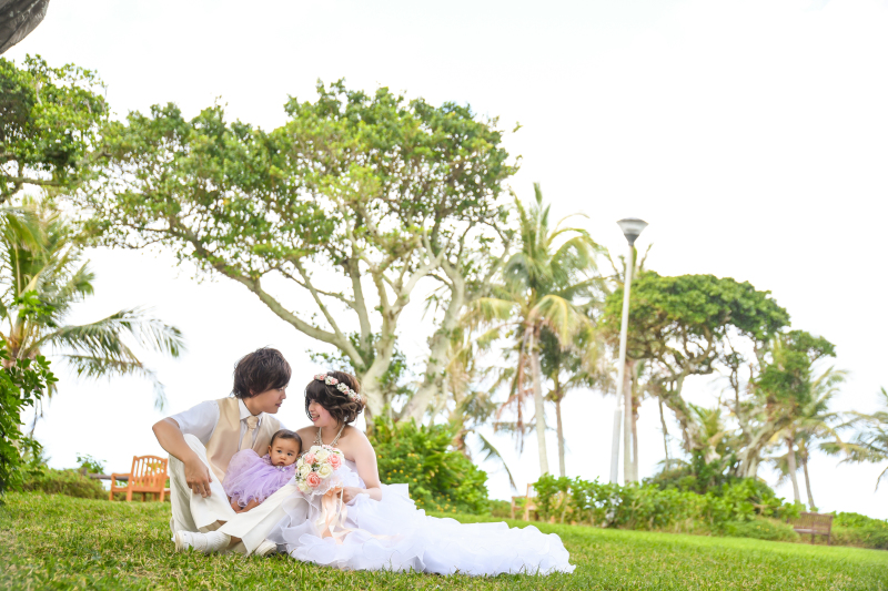 ガーデンで家族そろって